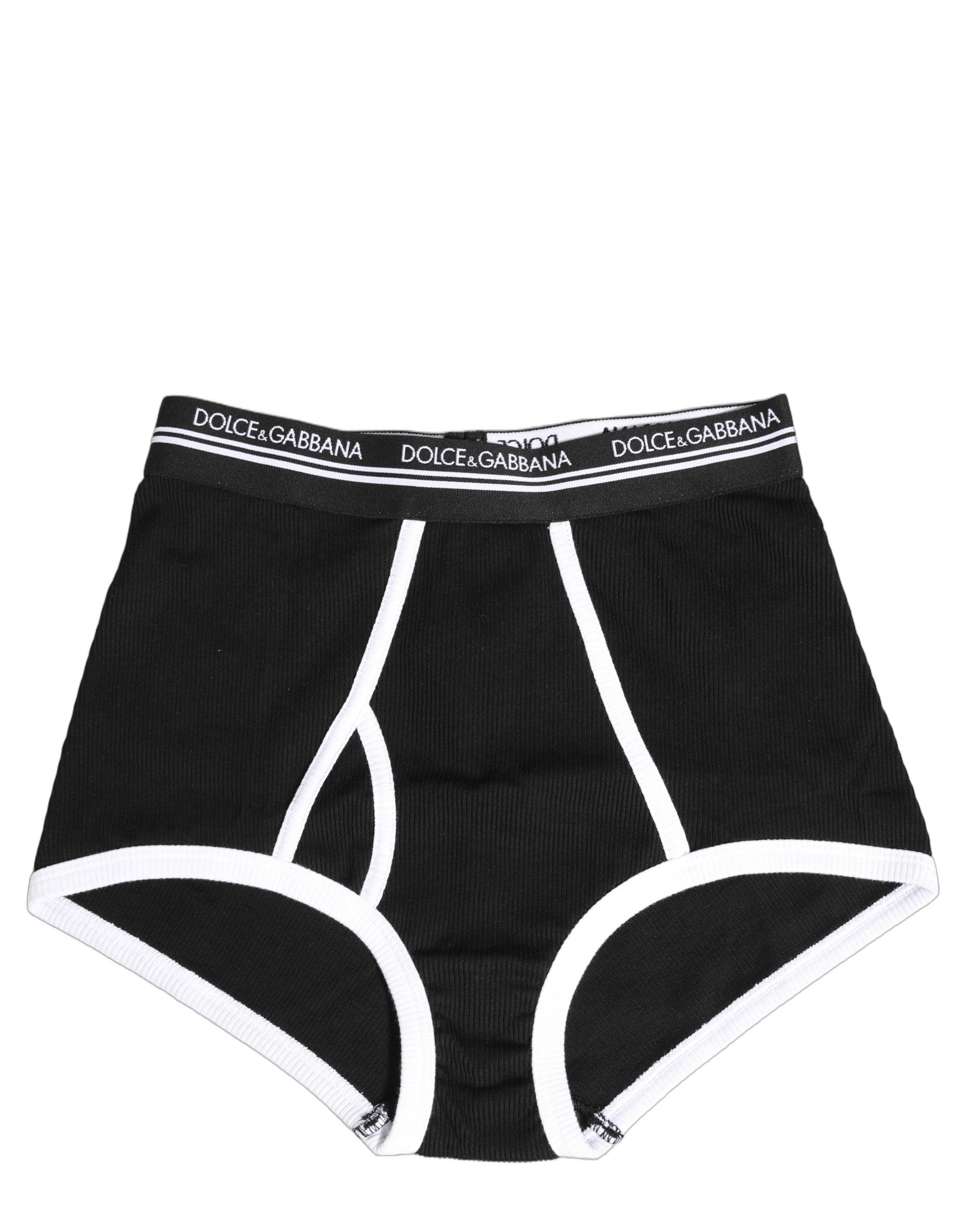 Black White Logo Waistband Coulotte Panty Underwear