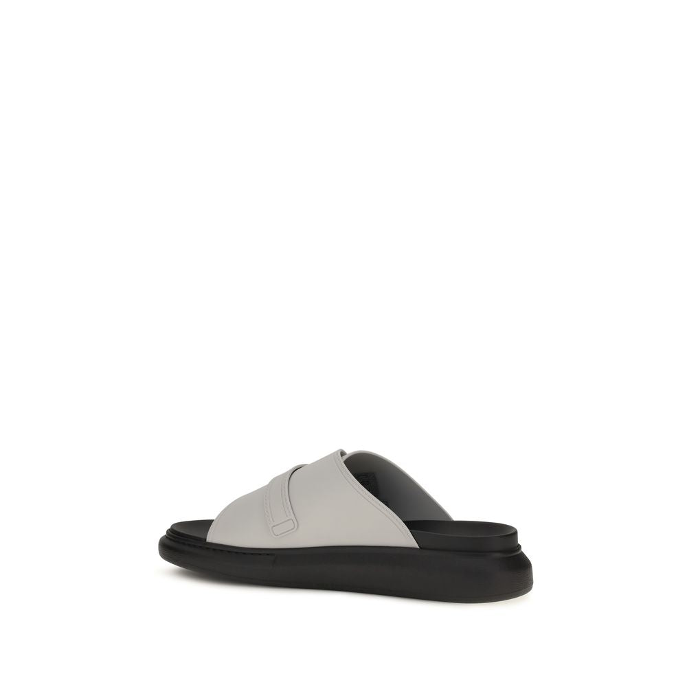 Gray Calf Leather Bos Taurus Platform Sandals