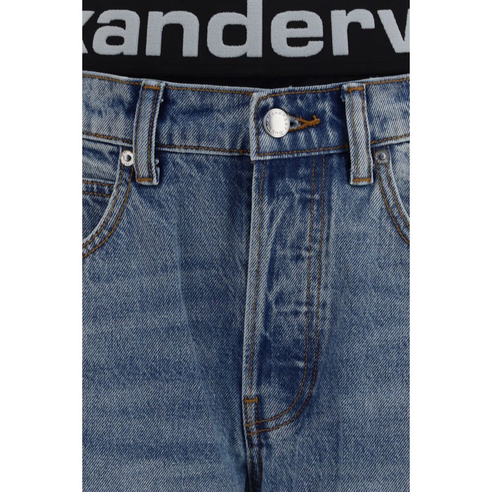 Blue Cotton Relaxed Fit Jeans