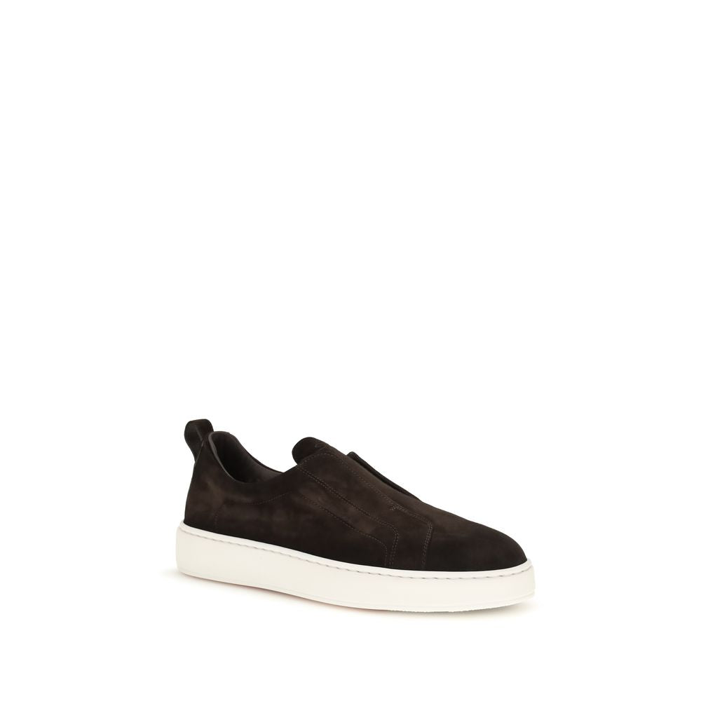 Brown Calf Leather Bos Taurus Sneakers