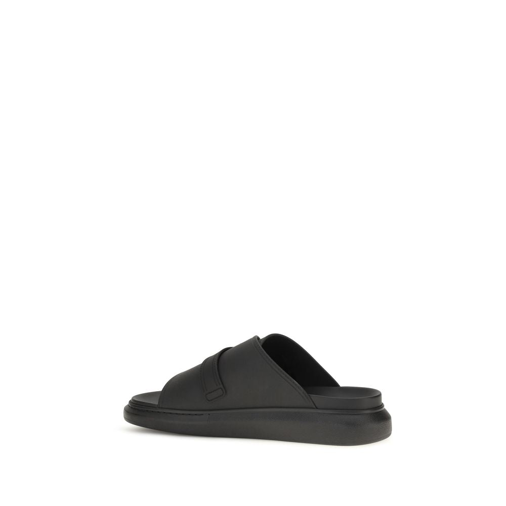 Black Calf Leather Bos Taurus Platform Sandals