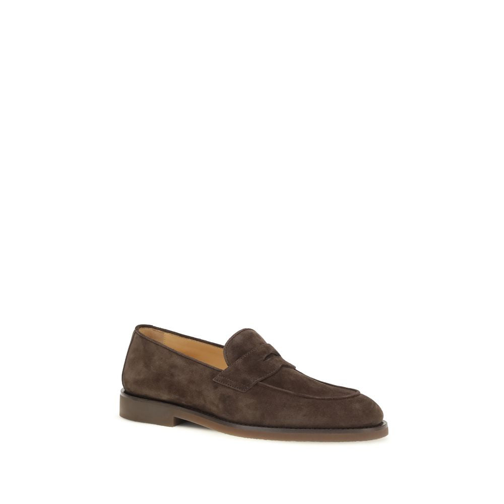 Brown Calf Leather Bos Taurus Slip-On Loafers