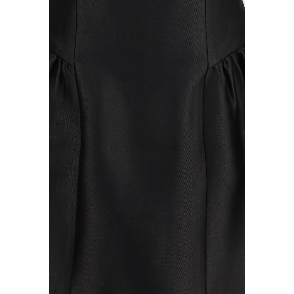 Black Polyester Casual Dress