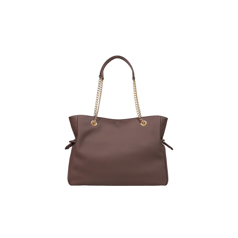 Brown Polyester Handbag