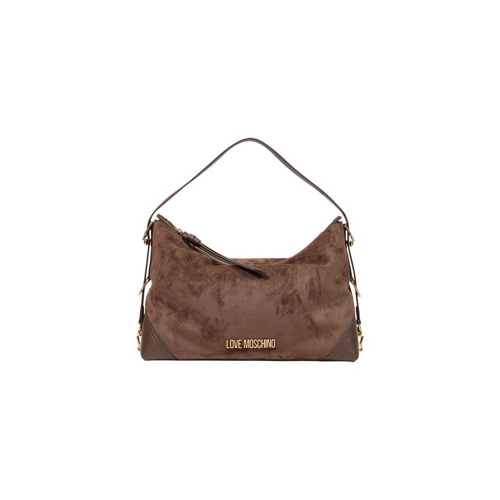 Brown Polyester Handbag