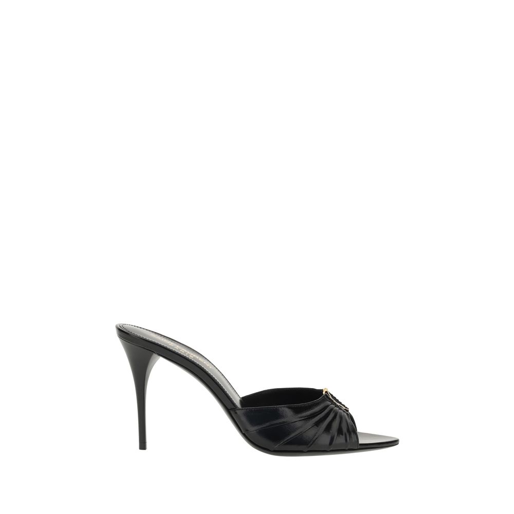 Black Lamb Ovis Aries Stiletto Heel Sandals
