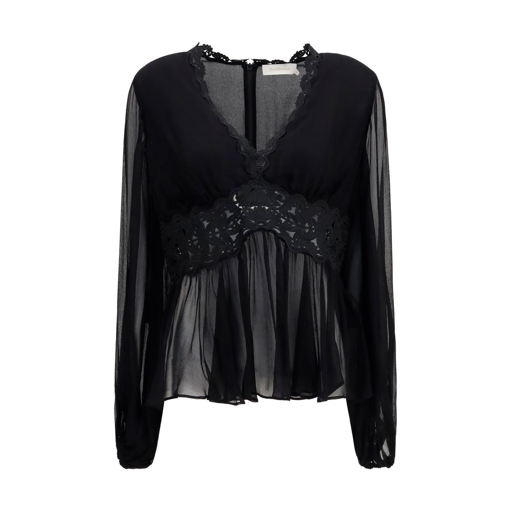 Black Viscose Blouse