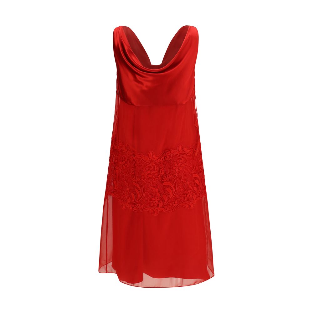 Multicolor Silk Cocktail Dress