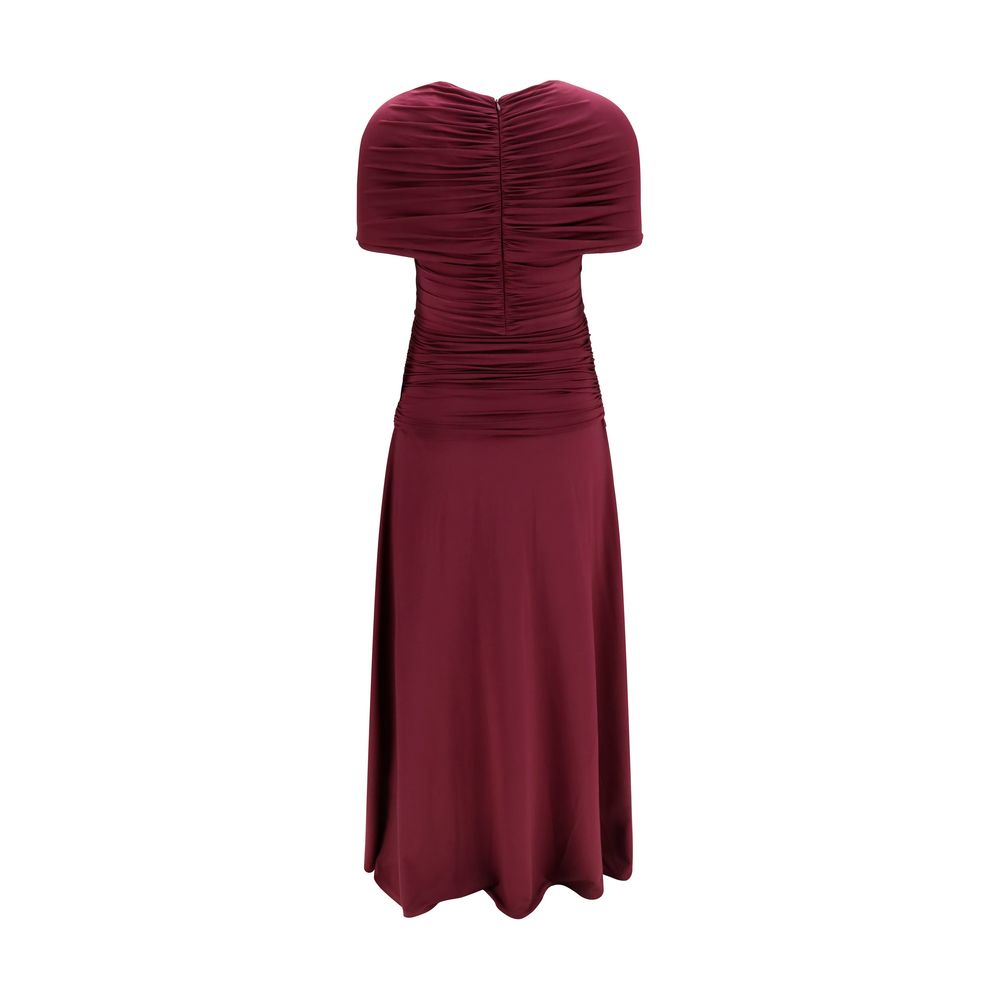 Bordeaux Viscose Casual Dress