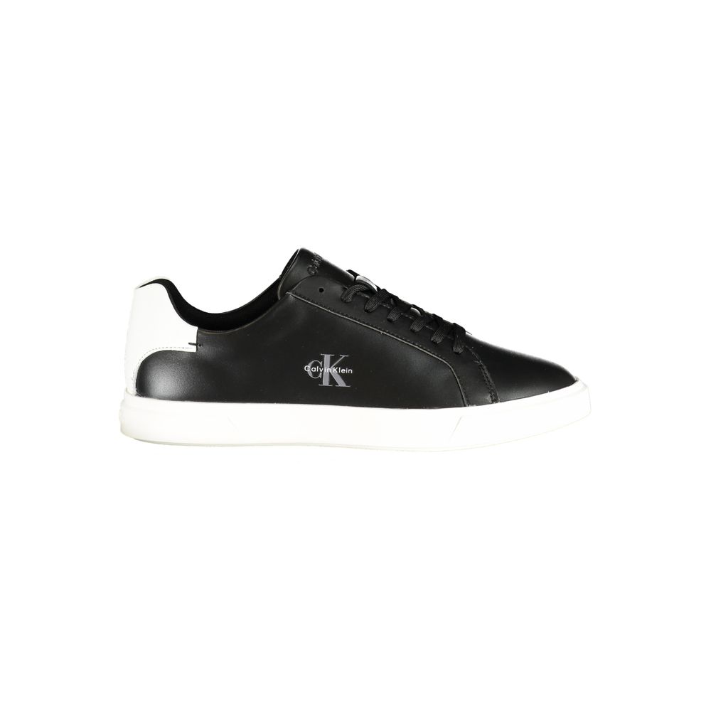 Black Polyurethane Womens Sneaker