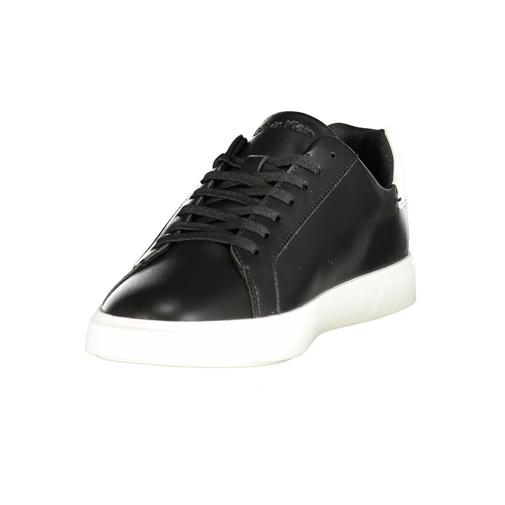 Black Polyurethane Womens Sneaker