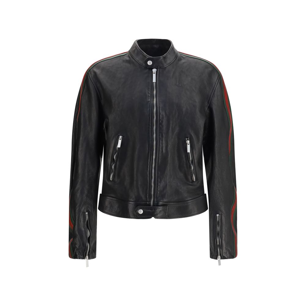 Black Buffalo Leather Bomber