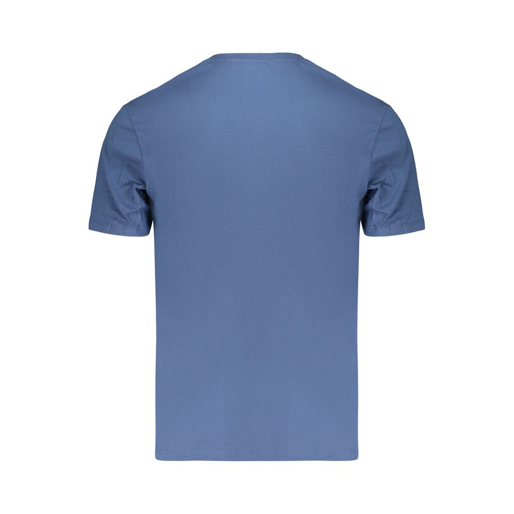 Blue Cotton Men's T-Shirt