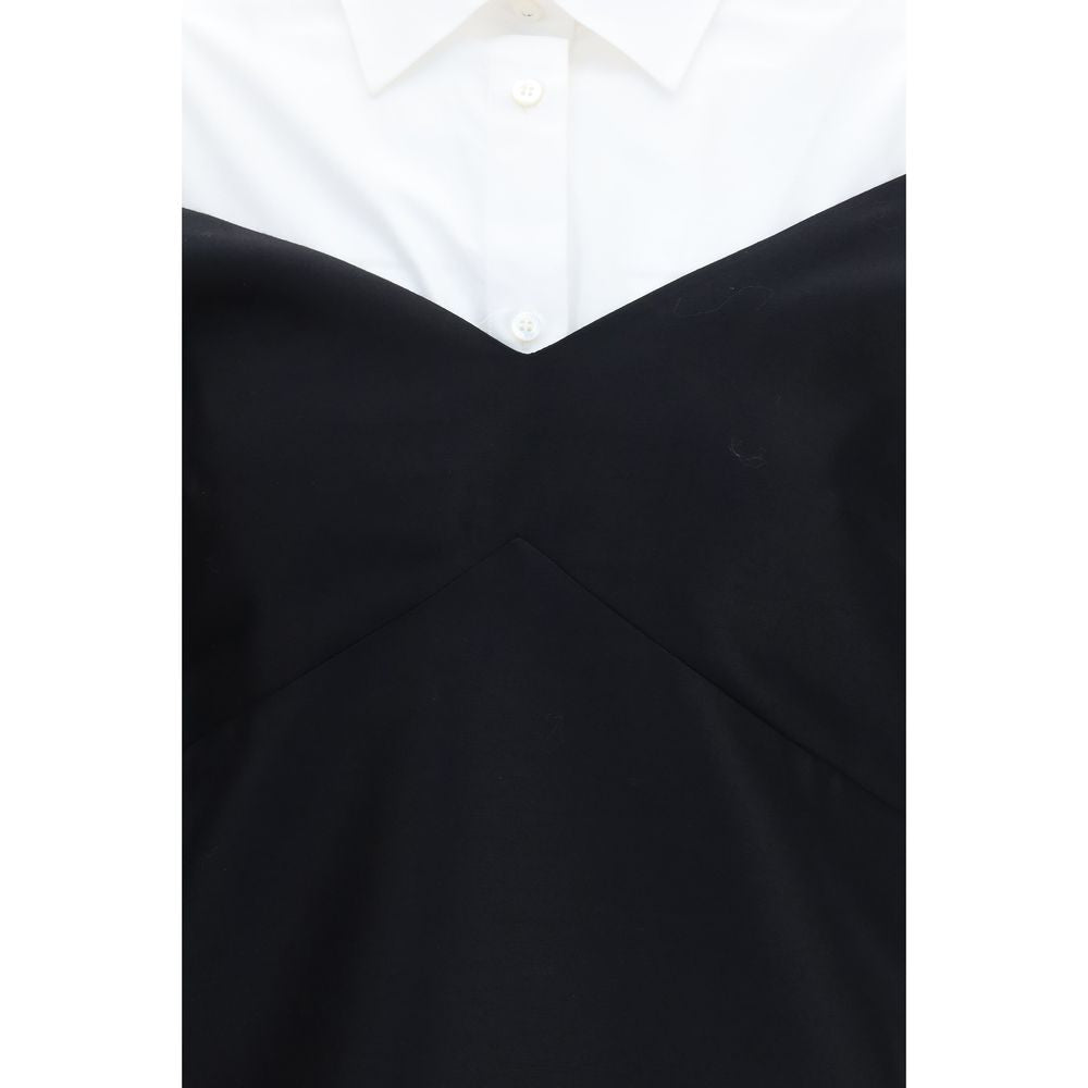 Black Wool Oves Aries Casual Dress