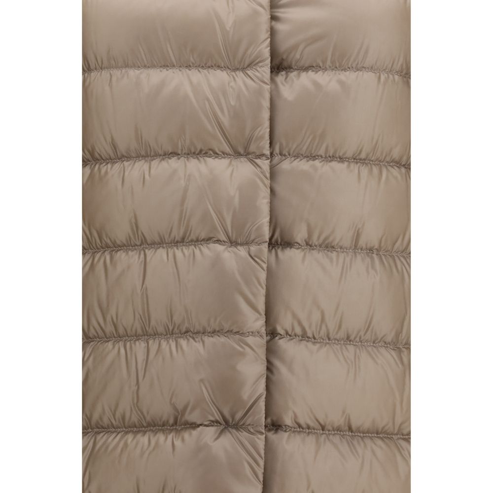 Beige Polyester Full-Length Jacket