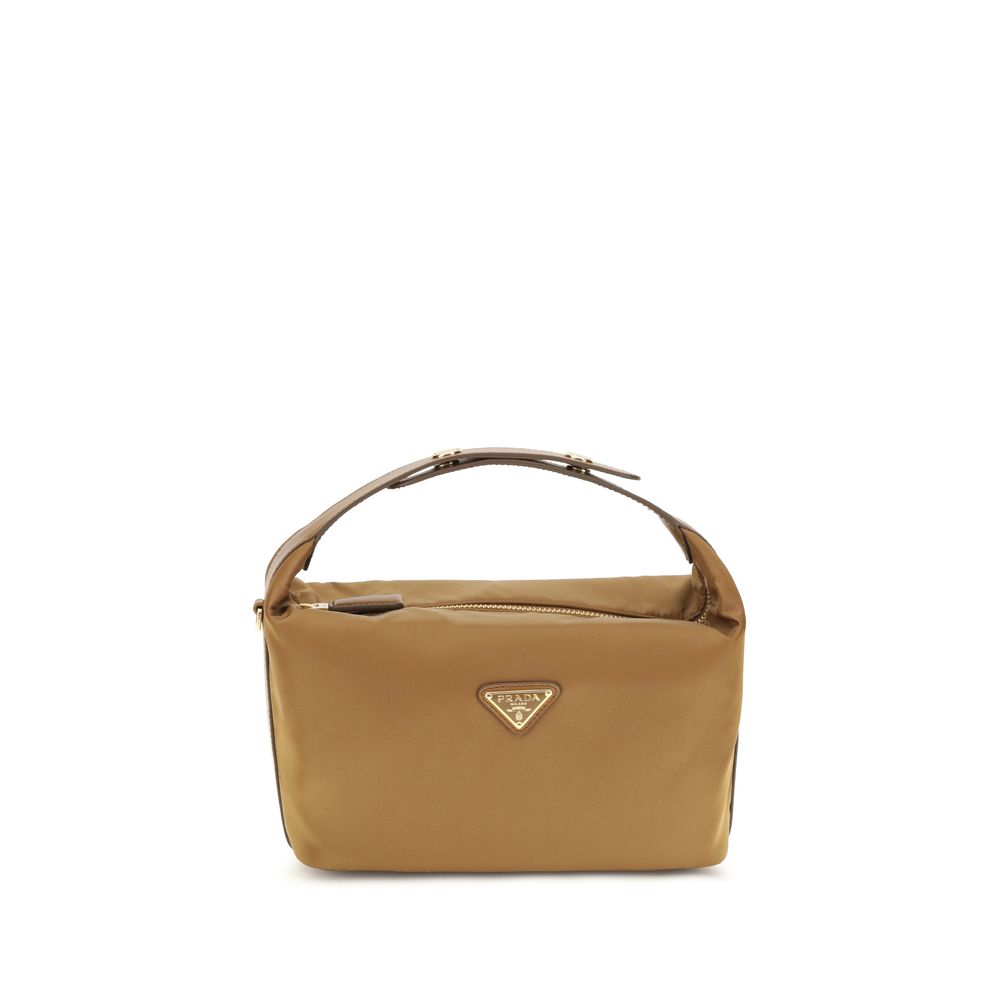 Beige Recycled Polyamide Handbag