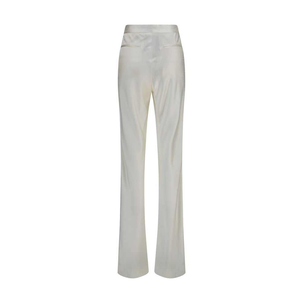 Beige Viscose Dress Pants