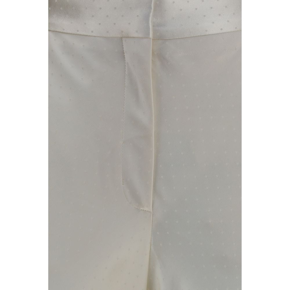 Beige Viscose Dress Pants