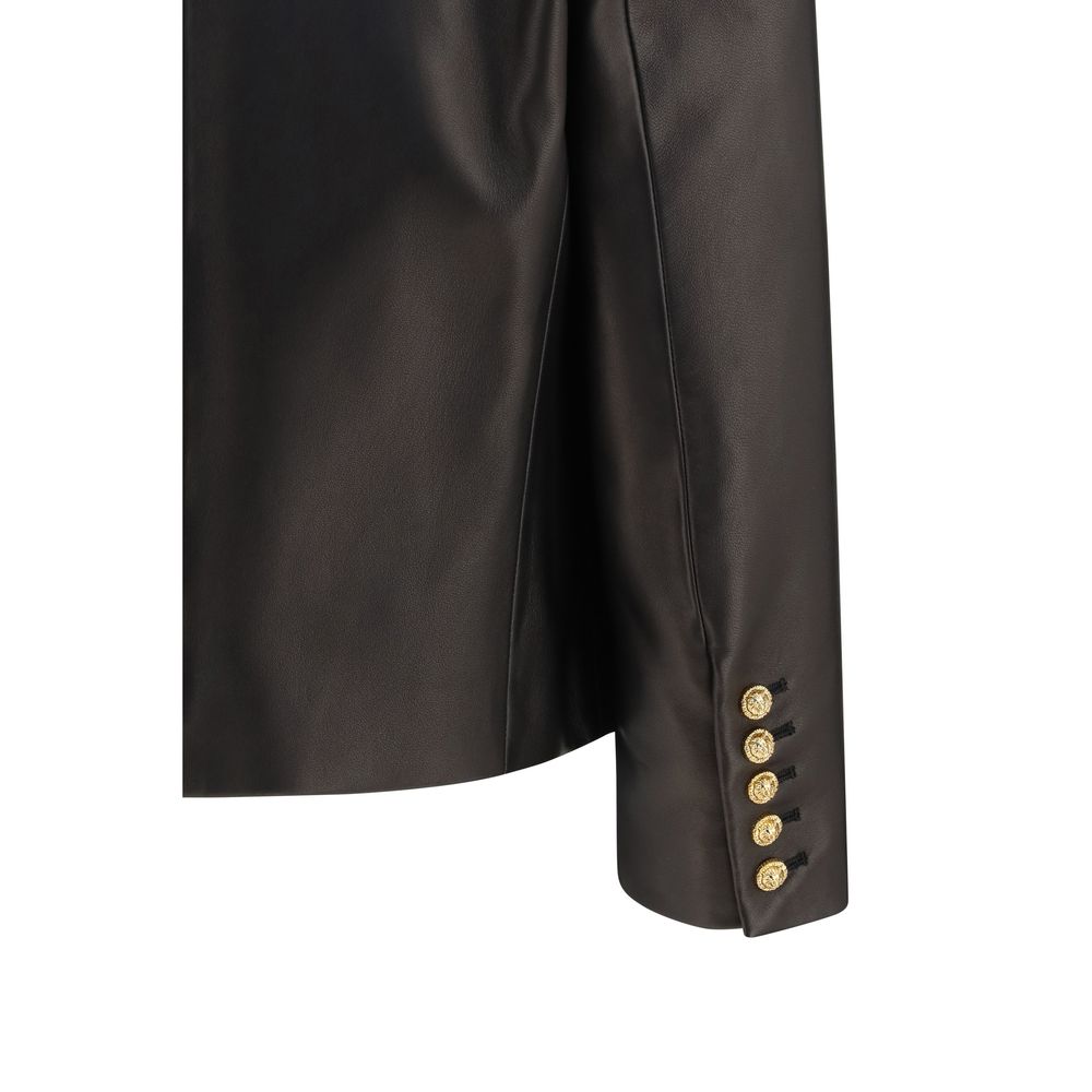 Black Lamb Ovis Aries Leather Jacket