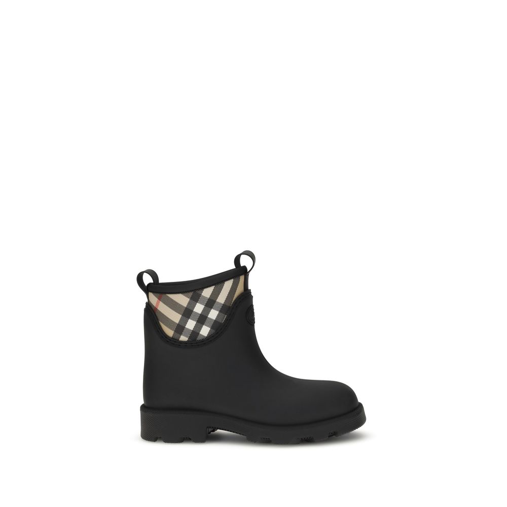 Black Rubber Ankle Boots