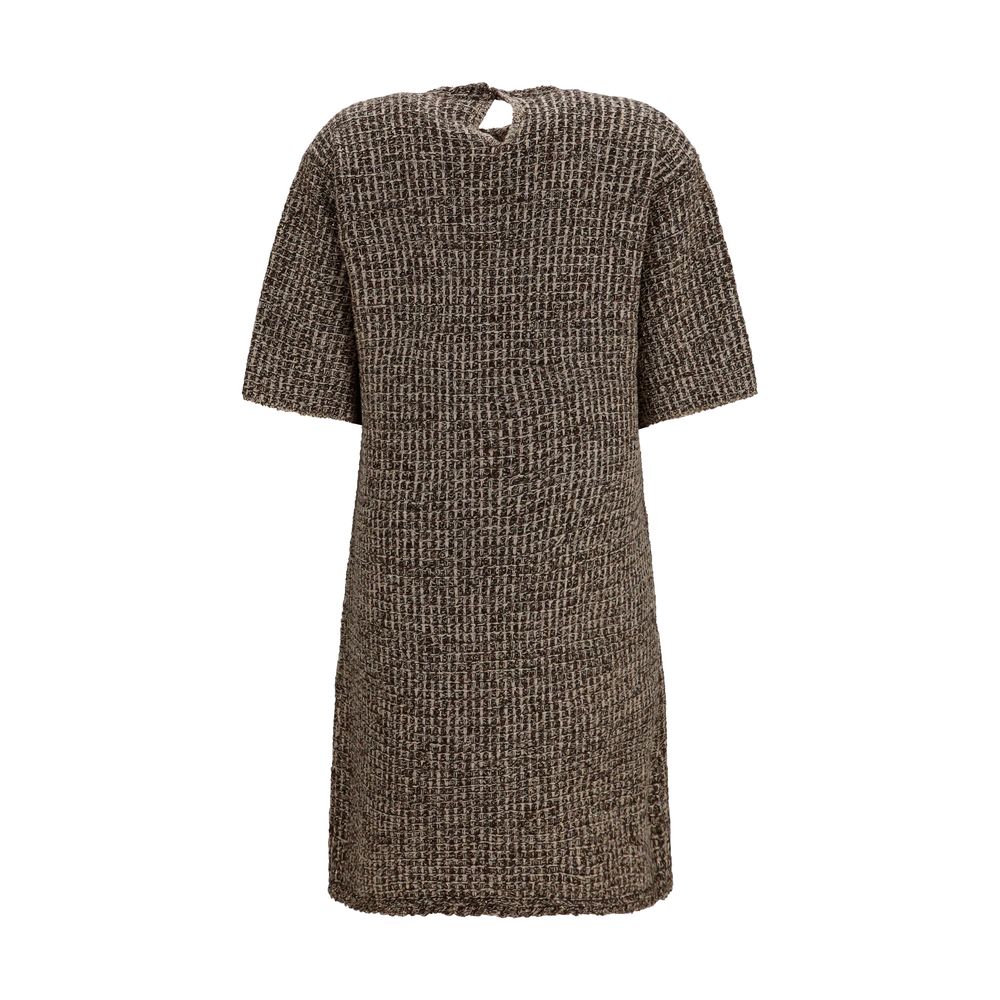 Brown Wool Oves Aries Casual Dress