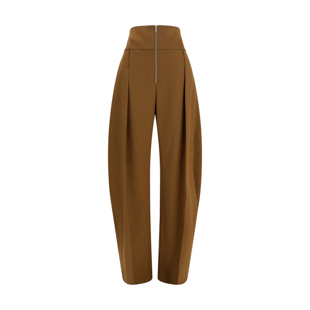 Brown Wool Oves Aries Casual Pants