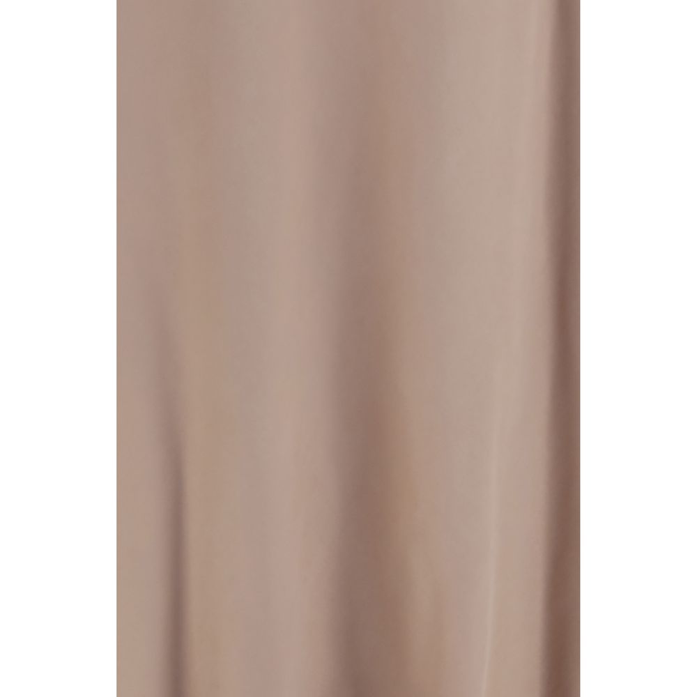 Beige Lyocell Long Skirt