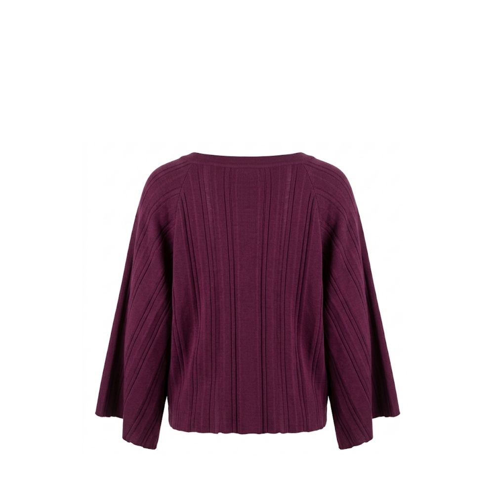 Purple Cotton Women Sweater
