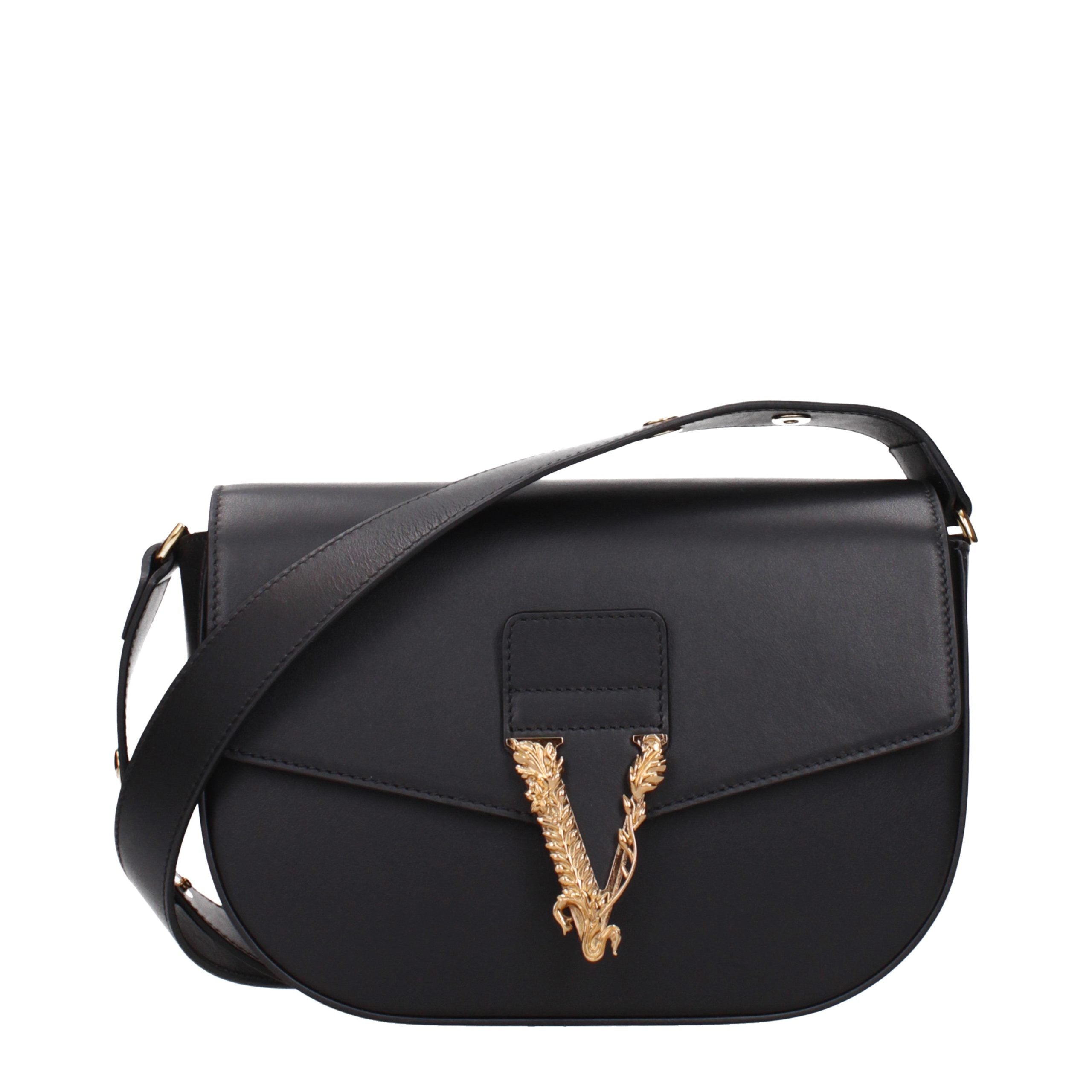 Black Leather Crossbody Bag