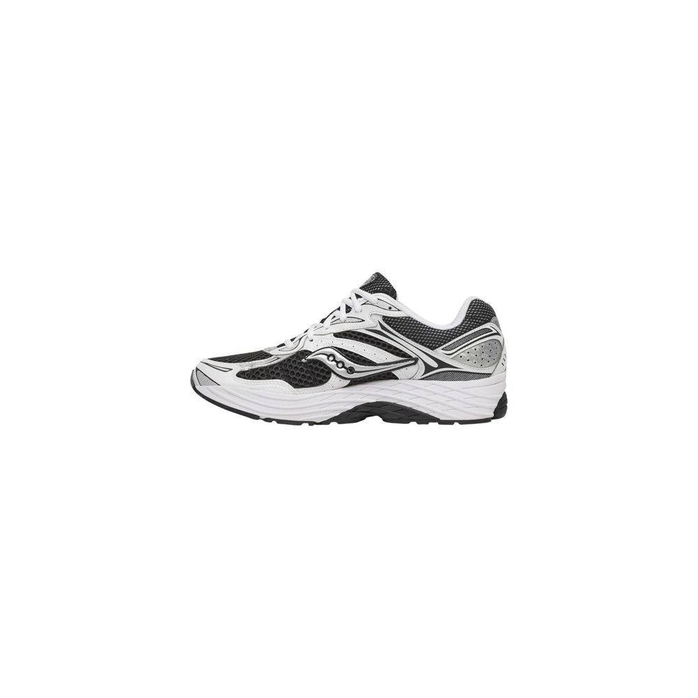 Black And White Synthetic Athletic Sneakers