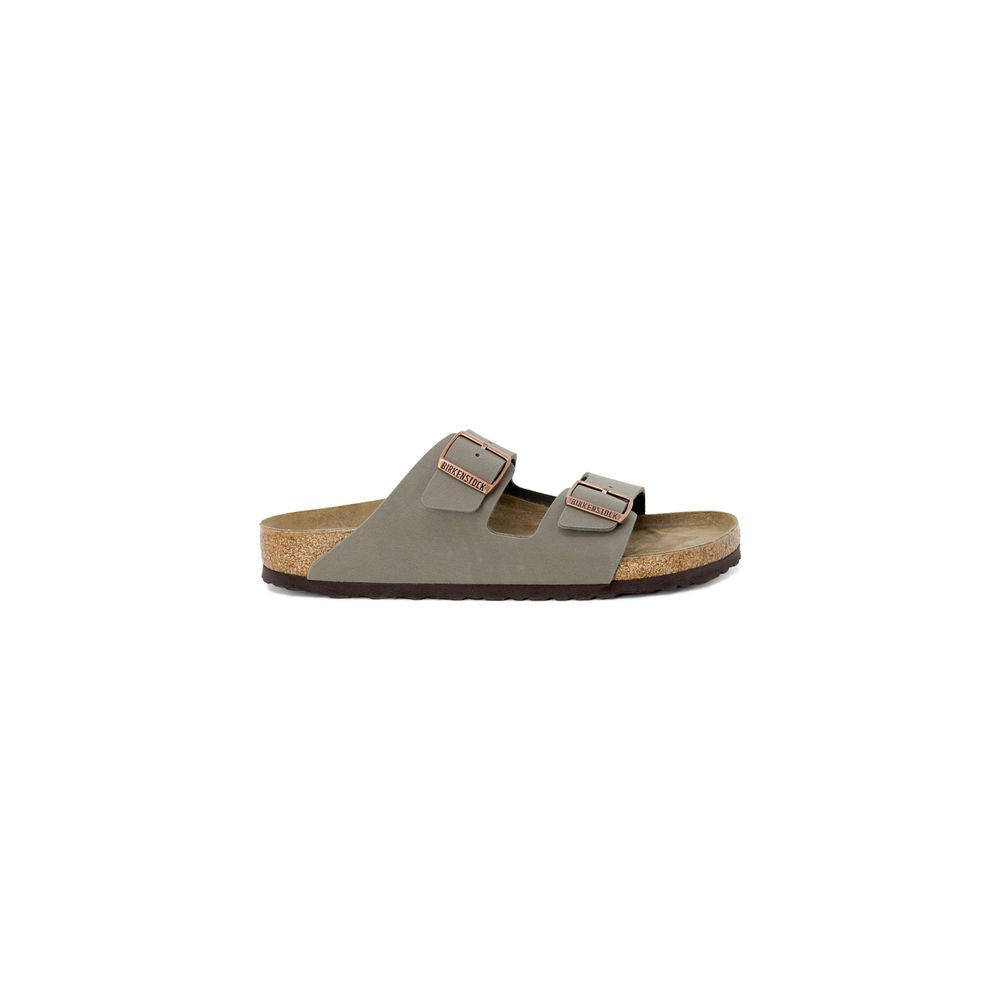 Gray Synthetic Strap-On Sandals