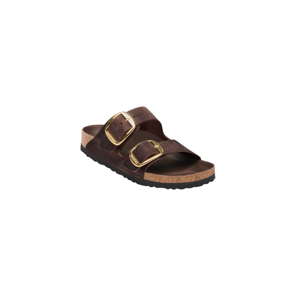 Brown Leather Flat Sandals