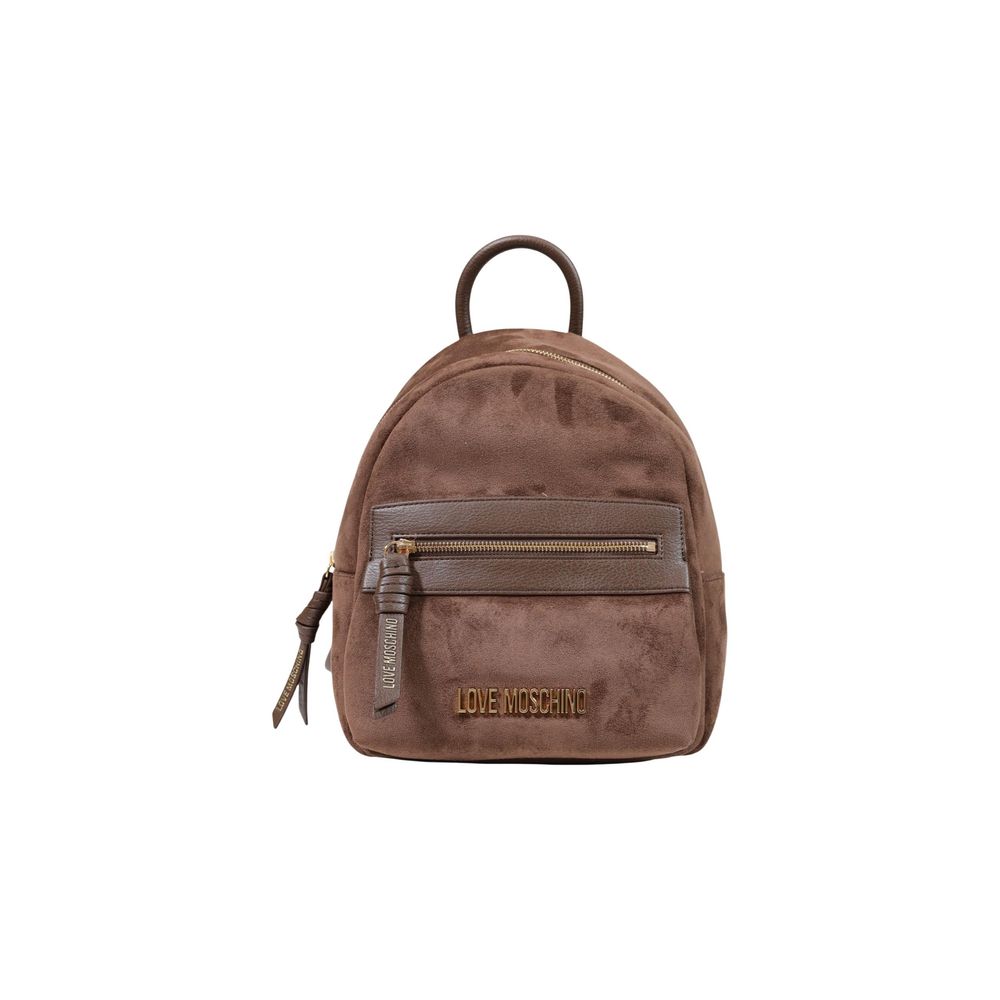 Brown Polyester Backpack