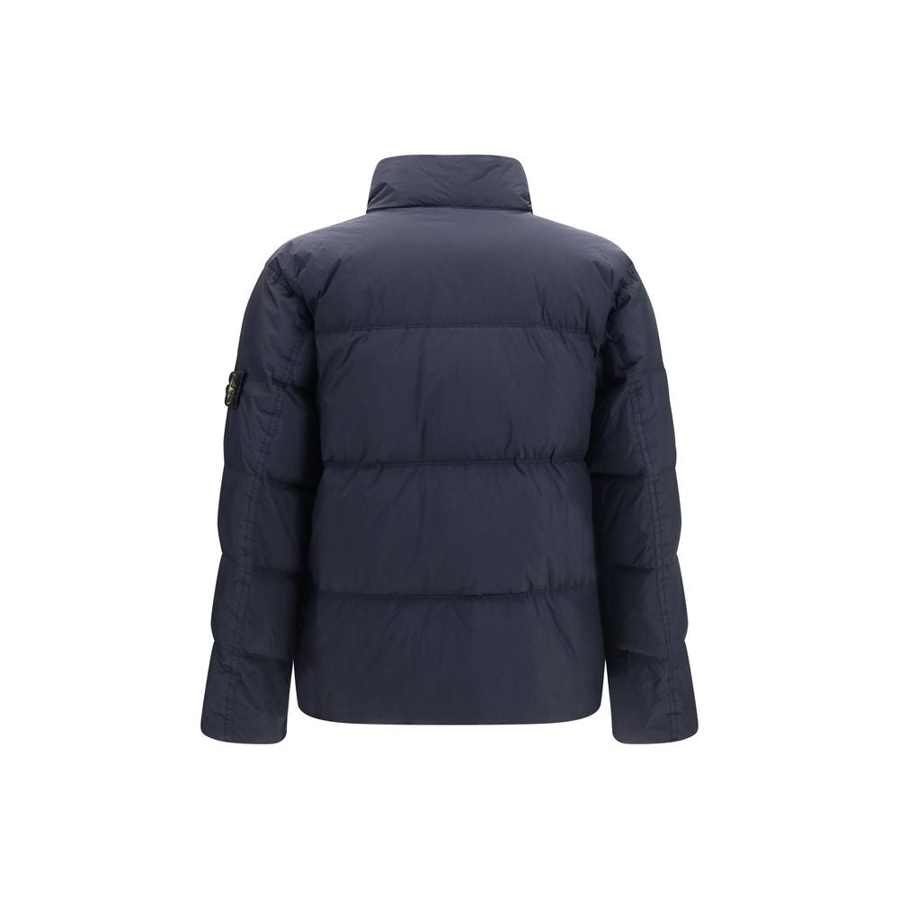 Blue Polyamide Full-Length Jacket