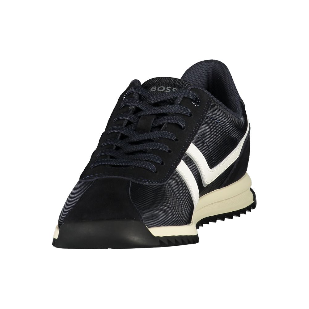 Blue Polyurethane Men's Sneaker