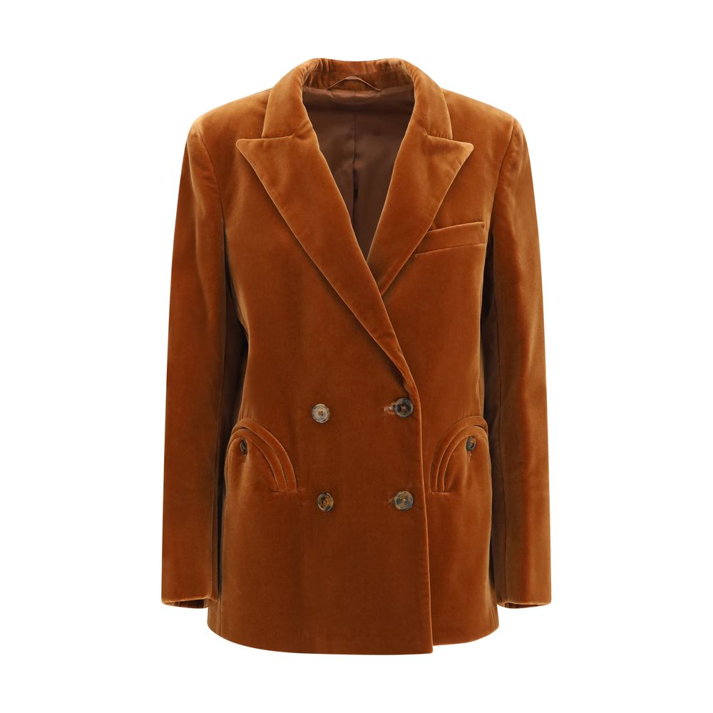 Brown Cotton Blazer
