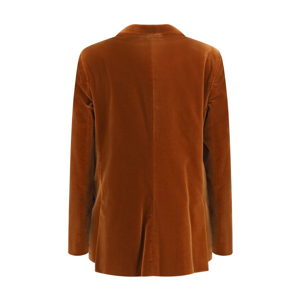 Brown Cotton Blazer