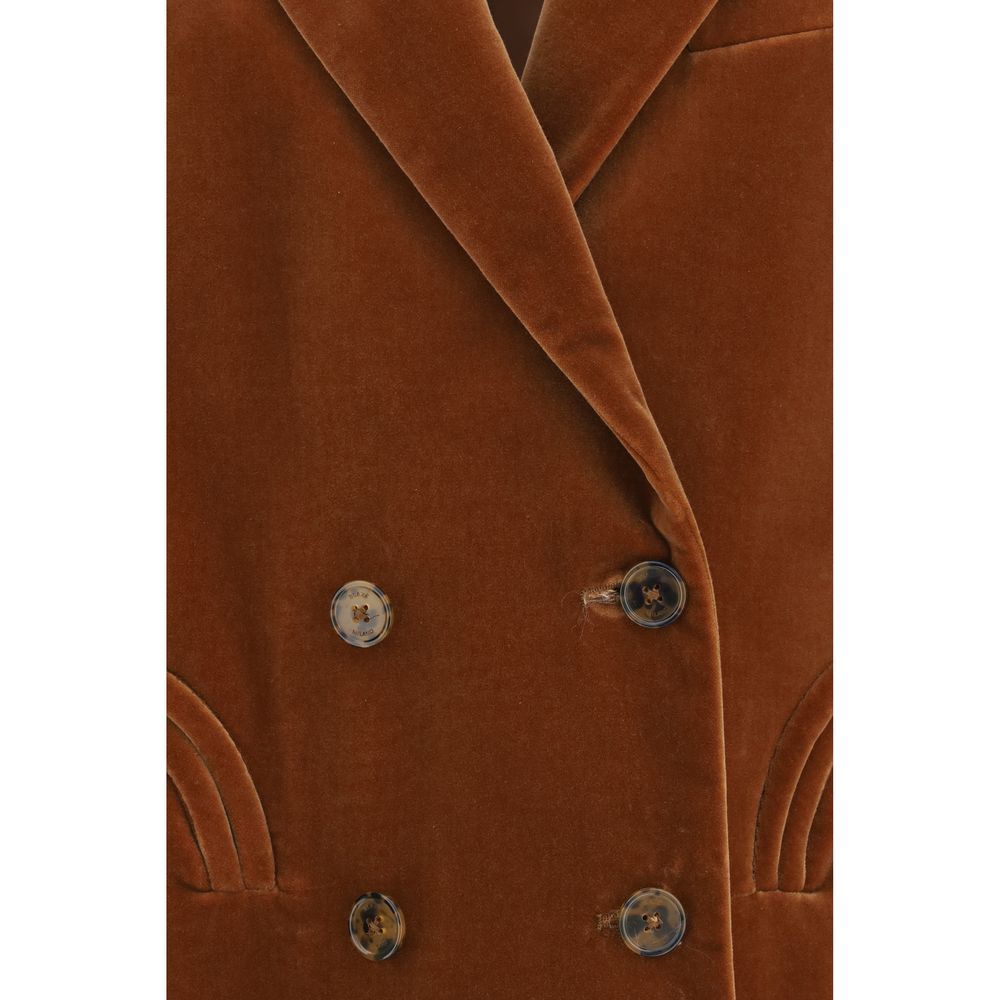 Brown Cotton Blazer