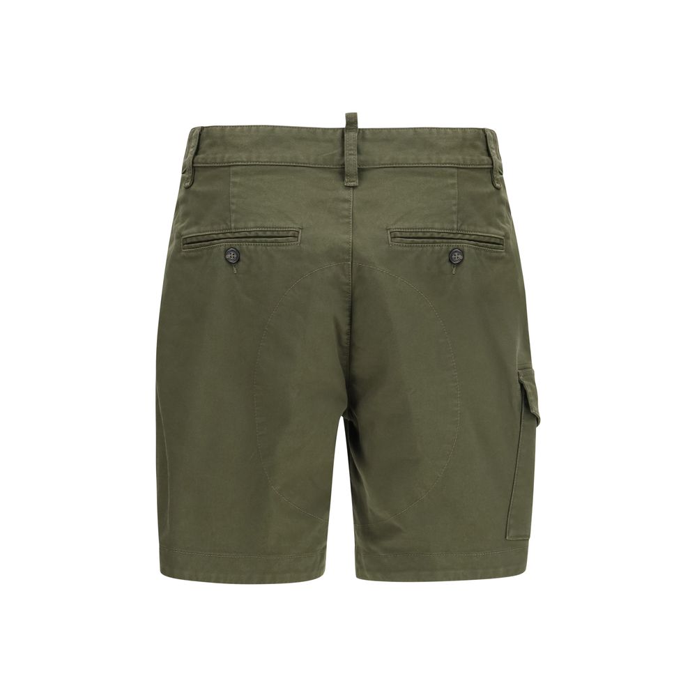 Bicolor Cotton Bermuda Shorts