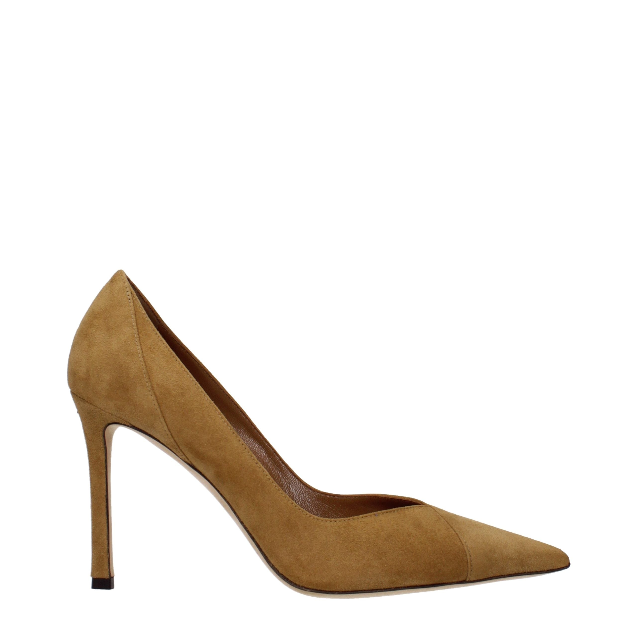 Brown Leather High Heel Pumps