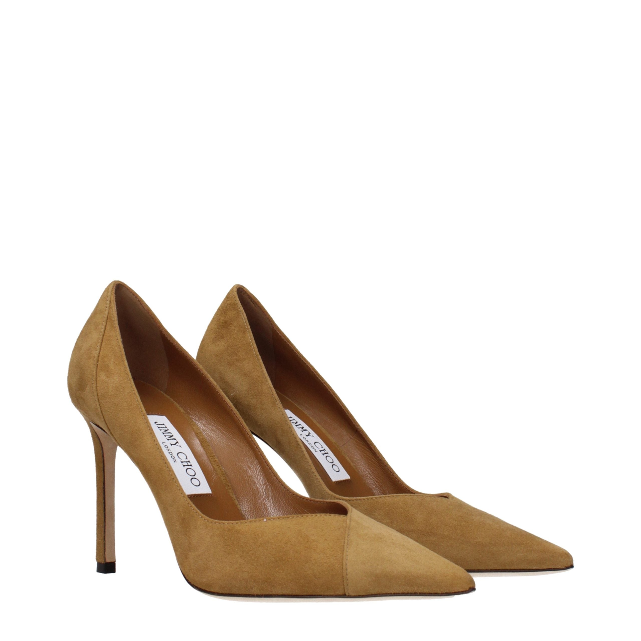 Brown Leather High Heel Pumps