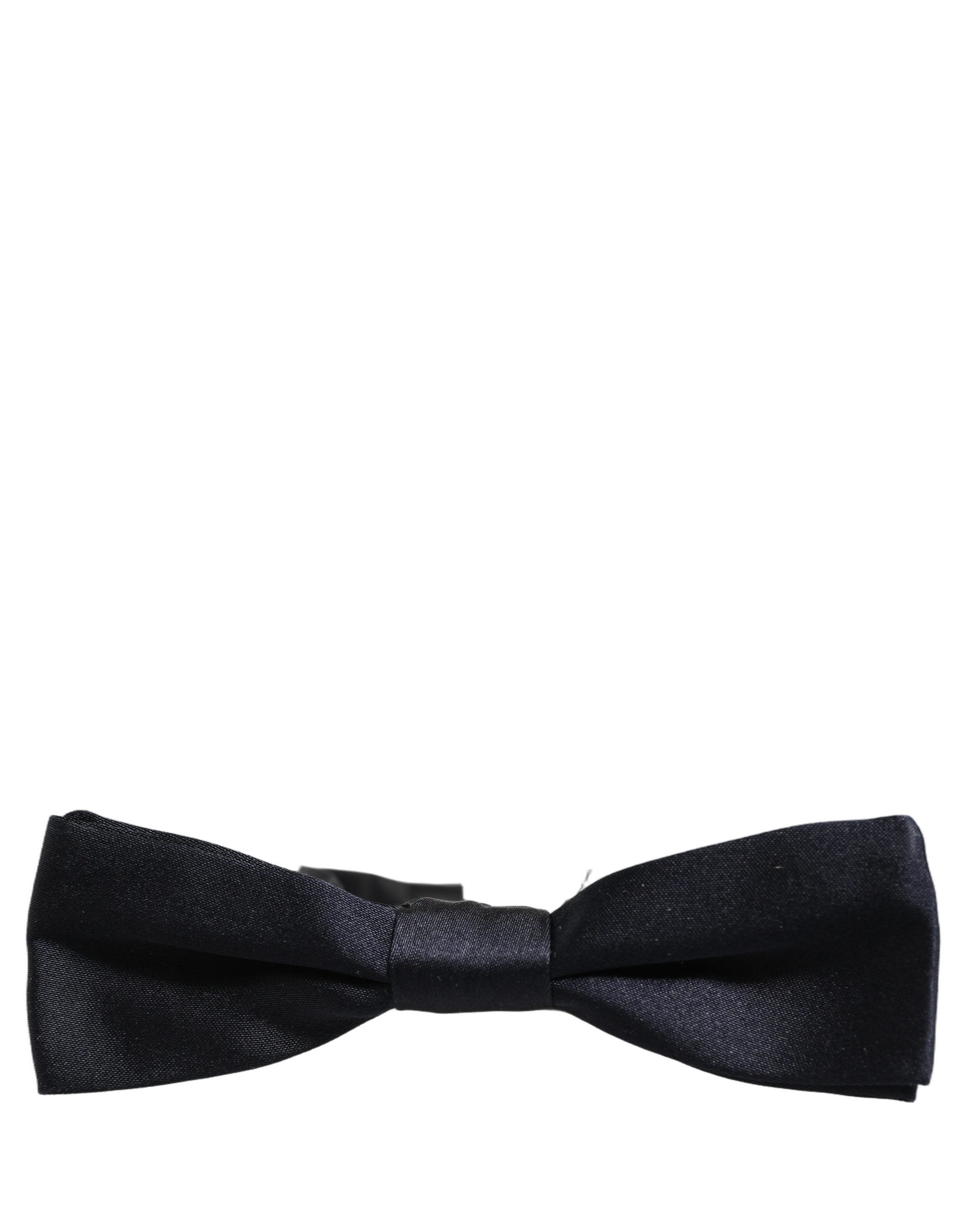 Men Black 100% Silk Adjustable Neck Papillon Bow Tie