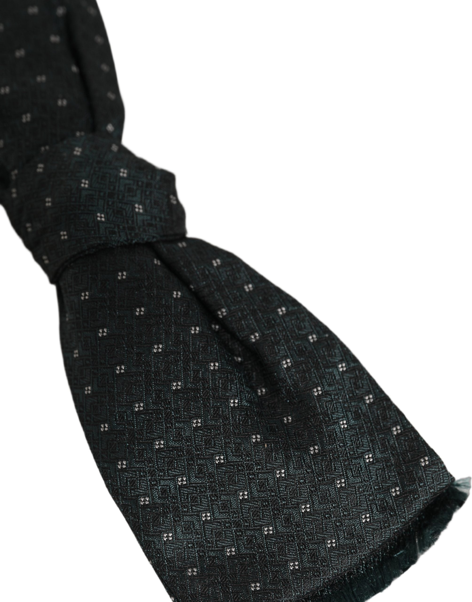 Men Green Patterned Adjustable Neck Papillon Bow Tie