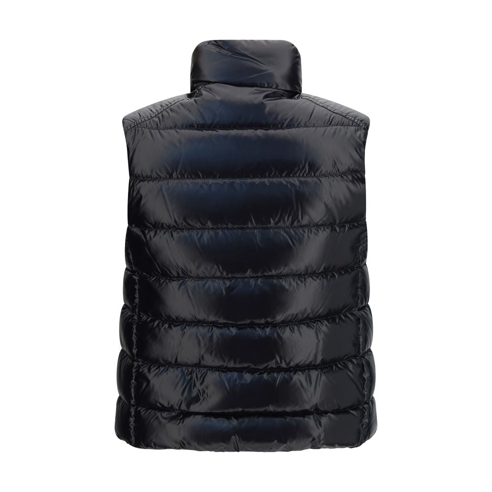 Black Polyamide Sleeveless Jacket