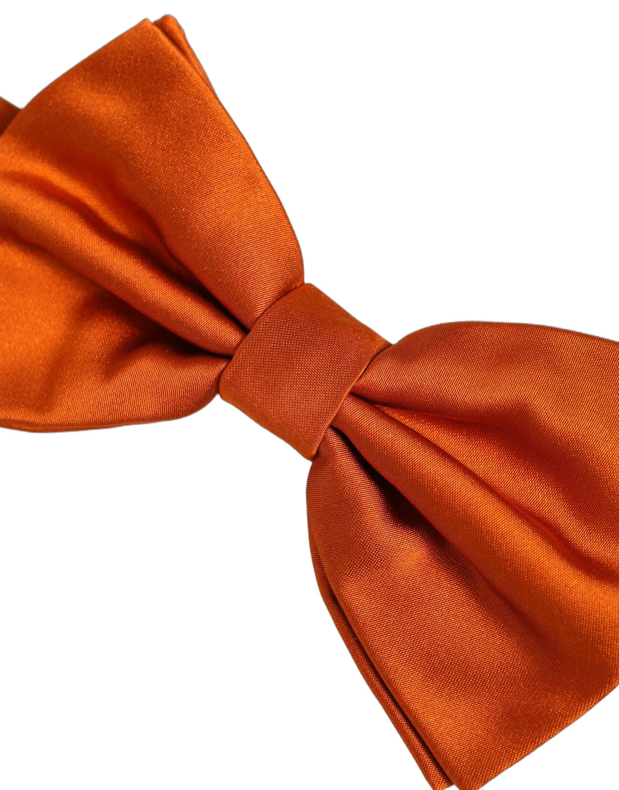 Men Orange 100% Silk Adjustable Neck Papillon Bow Tie