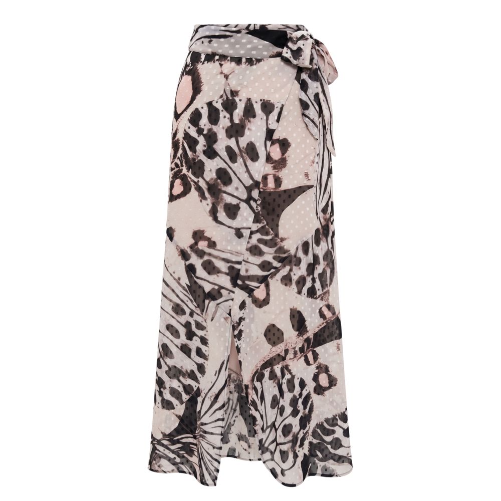 Pink Polyester Women Skirt