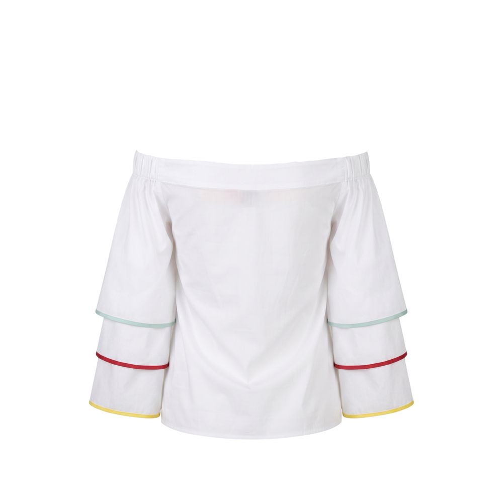 White Cotton Women Shirt