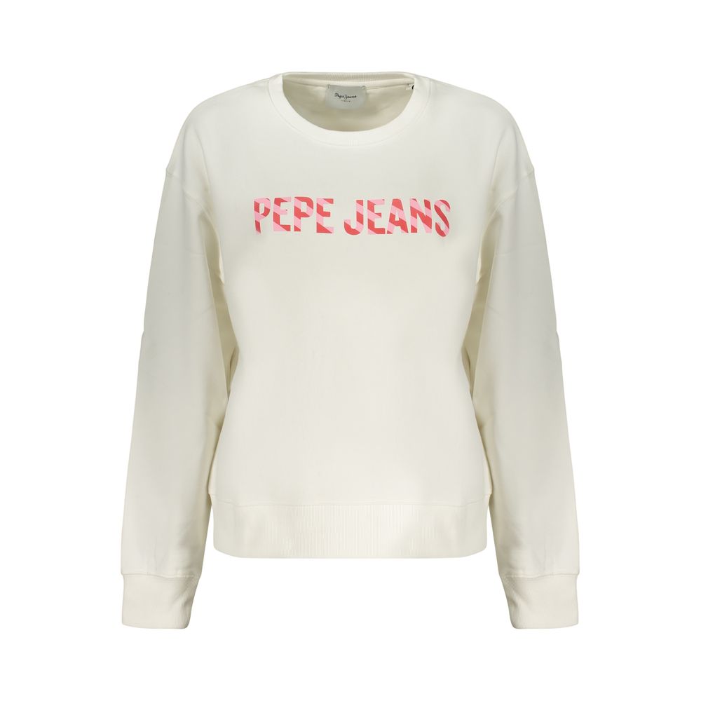 White Cotton Women's Sweatshirt