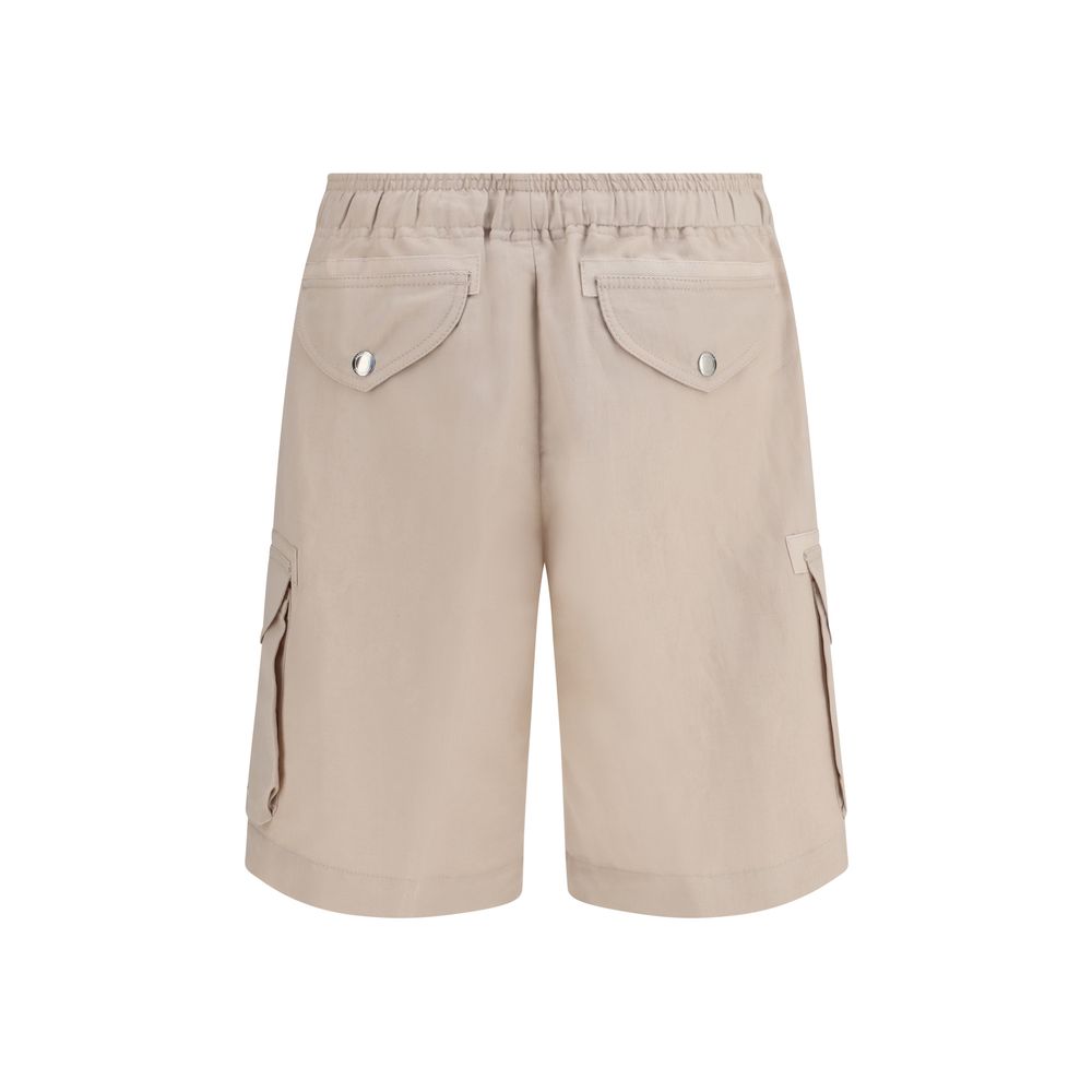 Beige Linen Bermuda Shorts