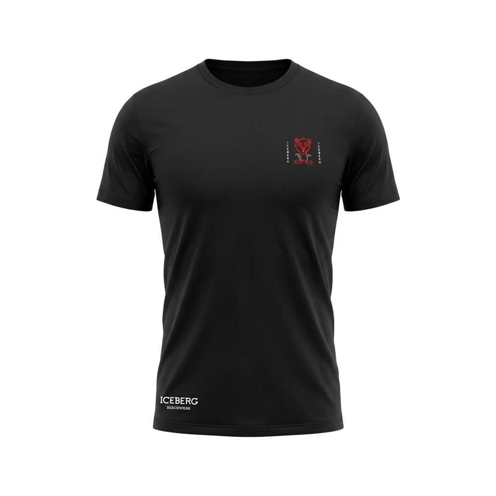 Black Cotton Men T-Shirt